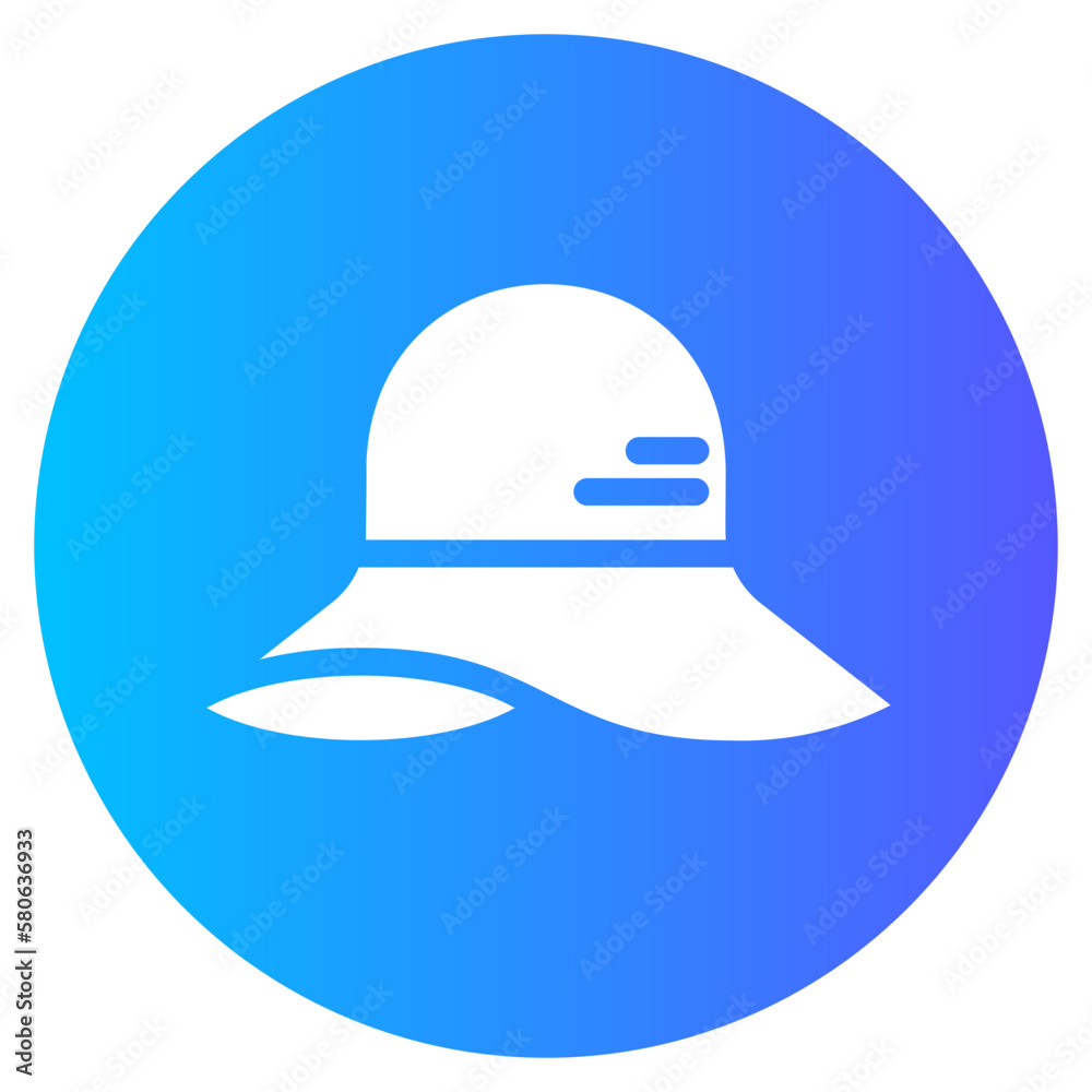 pamela hat gradient icon pamela hat gradient icon