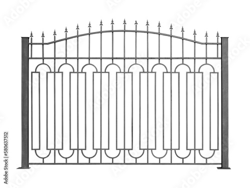 Simple decorative iron fence.