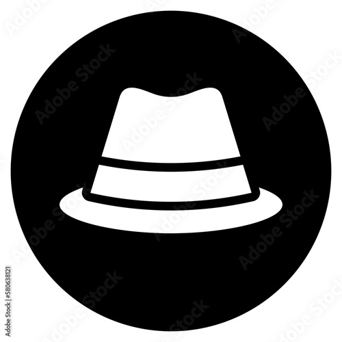 fedora hat glyph icon