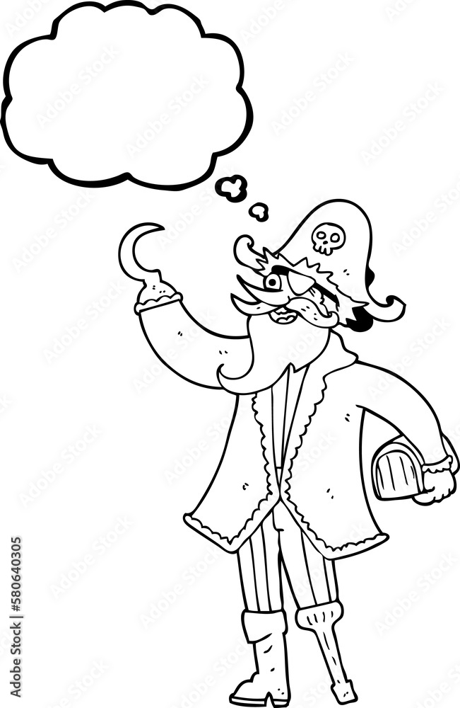 thought bubble cartoon pirate captain thought bubble cartoon pirate captain