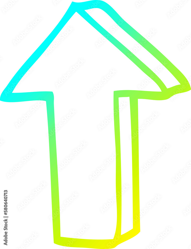 cold gradient line drawing cartoon arrow cold gradient line drawing cartoon arrow