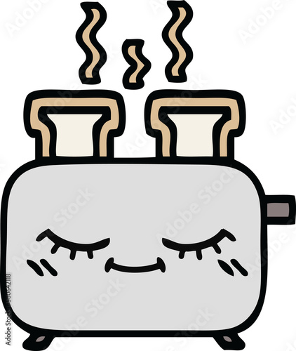 cute cartoon of a toaster