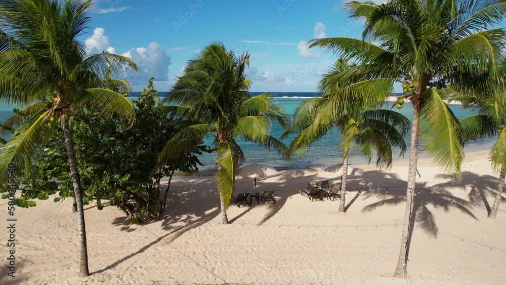 Aerial View of Empty Swimming Pool and Beach of Luxury Resort on British Virgin Islands, Drone Shot Aerial View of Empty Swimming Pool and Beach of Luxury Resort on British Virgin Islands, Drone Shot