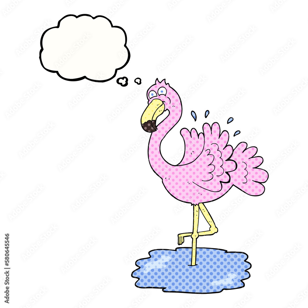 thought bubble cartoon flamingo thought bubble cartoon flamingo