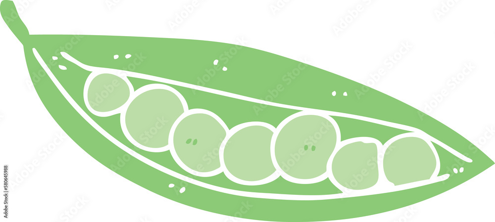 flat color style cartoon peas in pod flat color style cartoon peas in pod