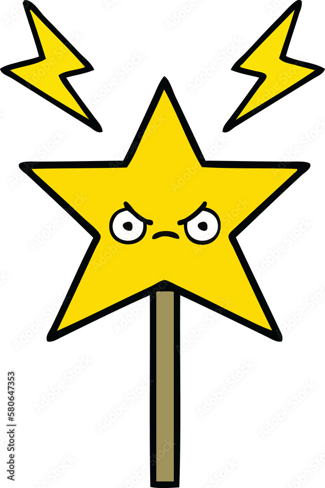 cute cartoon magic wand