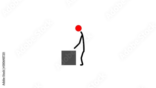 correct weight lifting. medical advice. 4K video illustration.