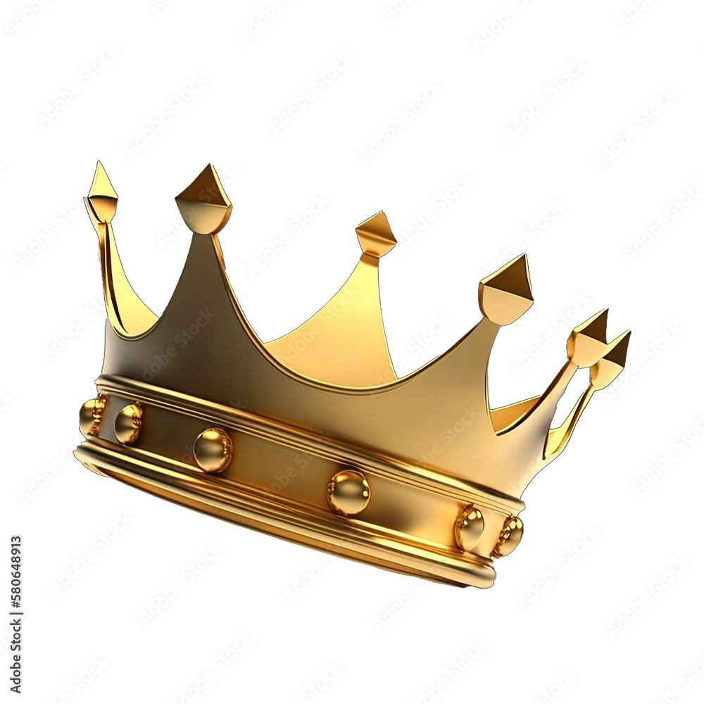 Gold crown isolated. Golden crown on a transparent background. Vector ...