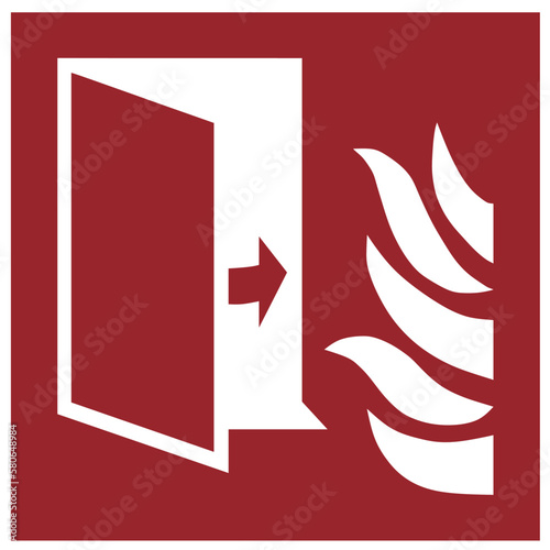 Fire protection door sign