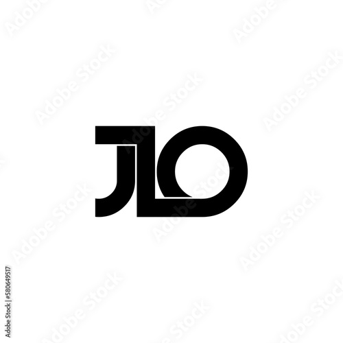 jlo typography letter monogram logo design