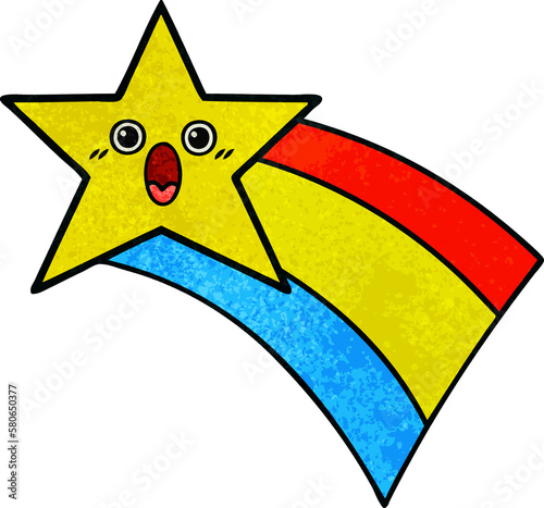 retro grunge texture cartoon shooting rainbow star Free Download retro grunge texture cartoon shooting rainbow star - GFXLoad