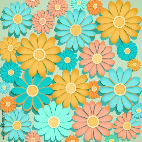 Colorful floral pattern  seamless pattern