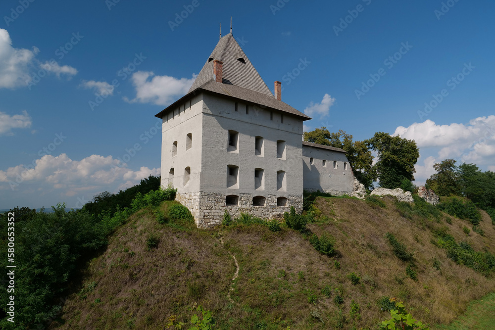 Old castle from 14th century in Halych - city on Dniester River, Ukraine