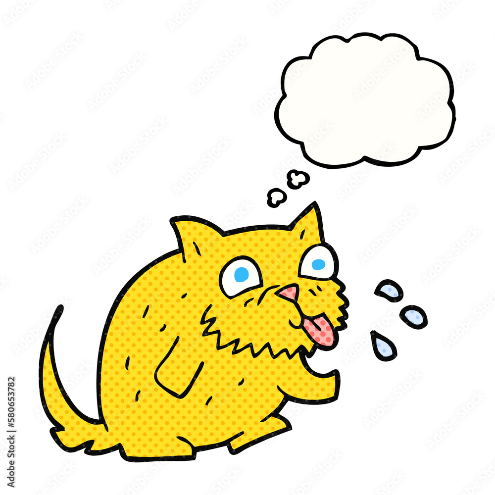 thought bubble cartoon cat blowing raspberry thought bubble cartoon cat blowing raspberry