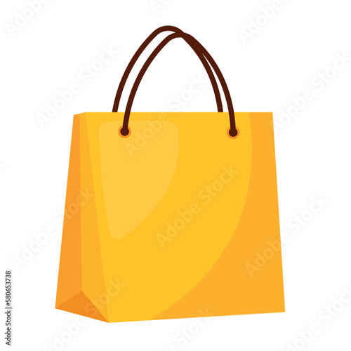 Shopping Bag Icon Vector Illustration Isolated on White Background