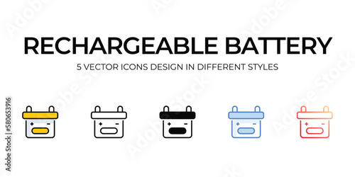 rechargeAble battery icons set vector illustration. vector stock,