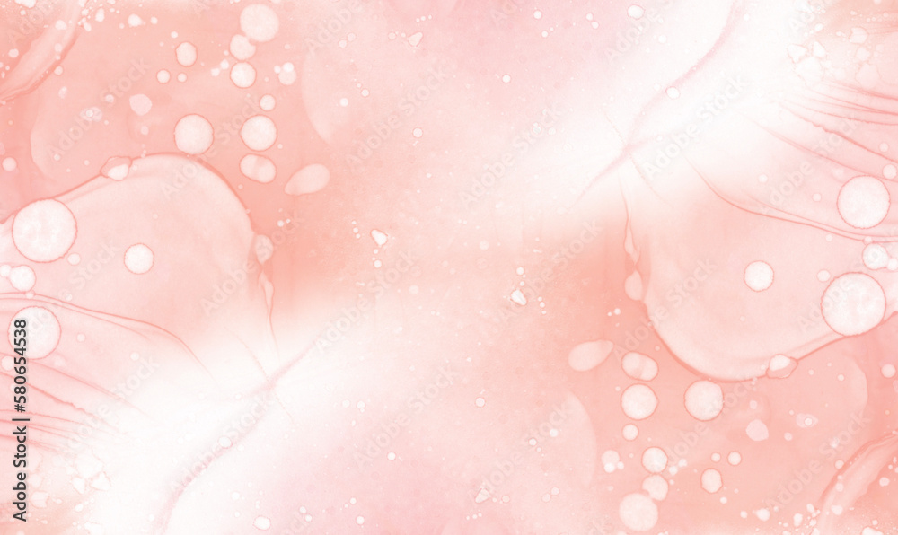 Fototapeta premium pink alcohol ink elegant abstract ink flow art with a translucent background