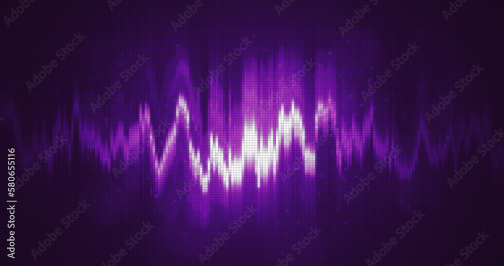 Abstract purple energy equalizer from particles and points Abstract purple energy equalizer from particles and points