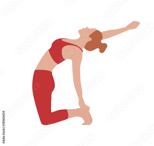 Yoga white woman sport fitness healthy