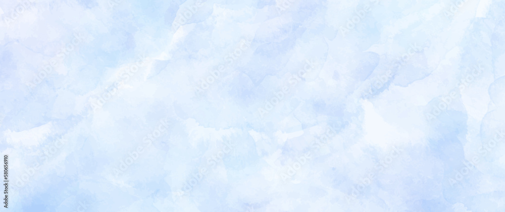 Vector watercolor art background. Hand drawn blue vector texture. Hand painted pastel watercolor texture for cards, flyer, poster, banner, and cover. Brushstrokes and splashes. Template for design.	