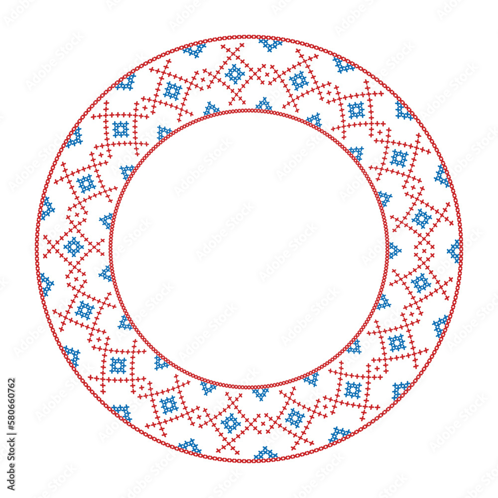 Round frame cross-stitch motifs folk embroidery Round frame cross-stitch motifs folk embroidery