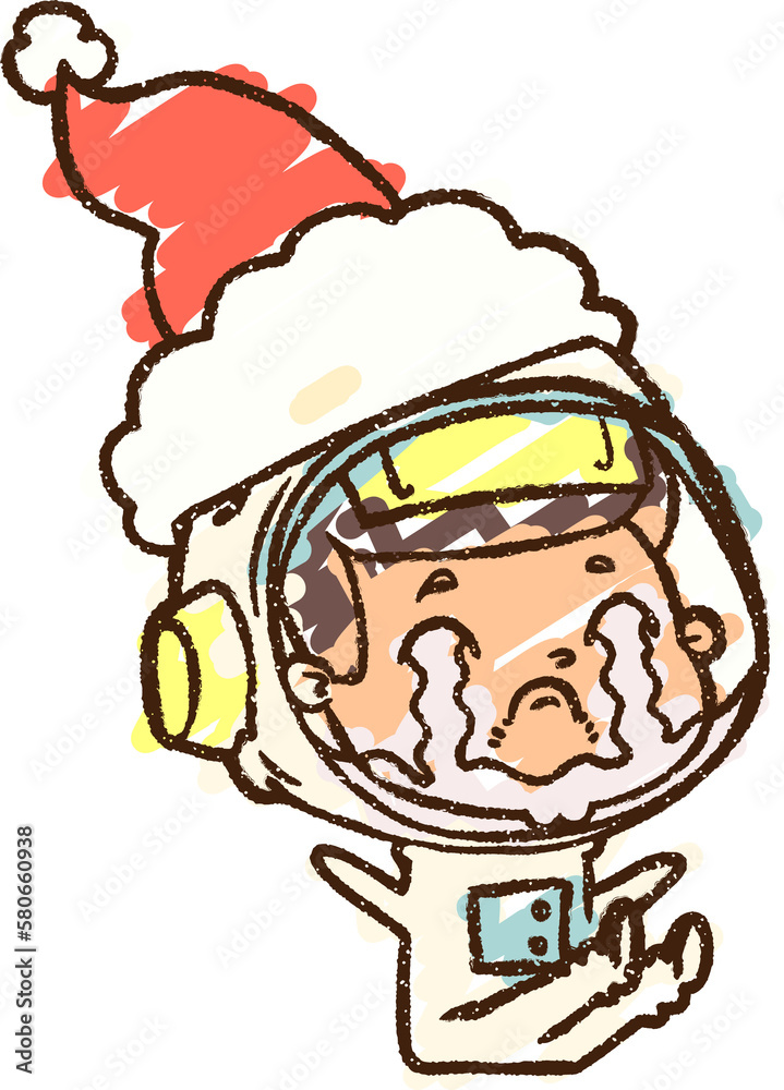 Christmas Astronaut Chalk Drawing Christmas Astronaut Chalk Drawing