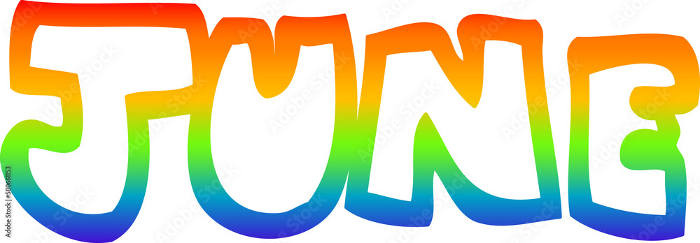 rainbow gradient line drawing cartoon month of june rainbow gradient line drawing cartoon month of june