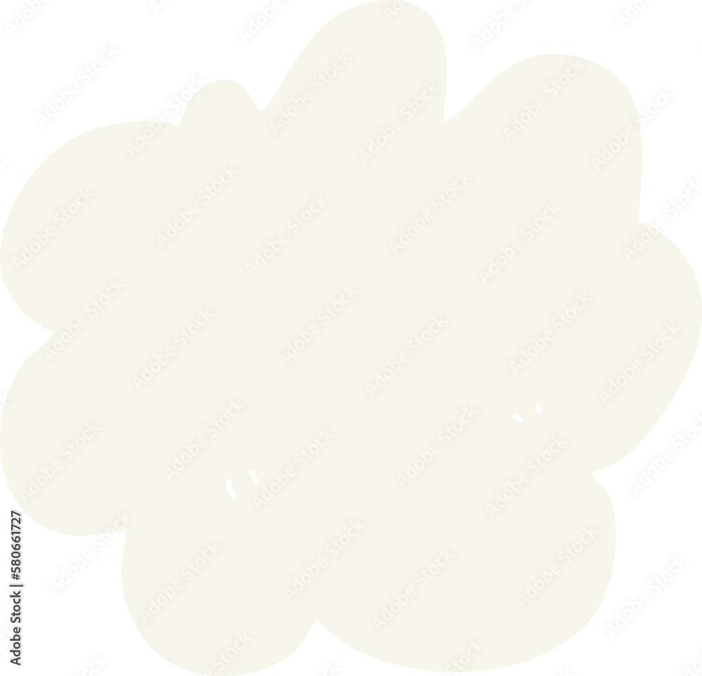 Obraz premium flat color illustration of a cartoon decorative cloud element