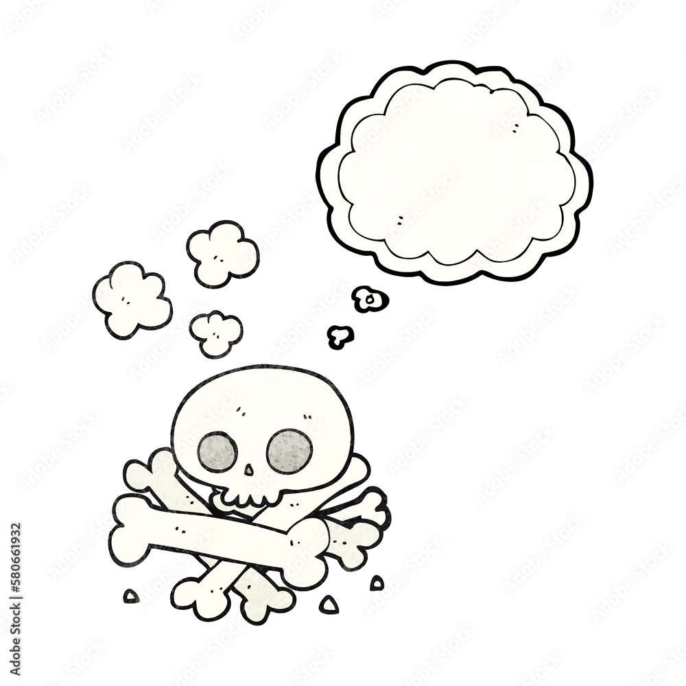 thought bubble textured cartoon pile of bones thought bubble textured cartoon pile of bones