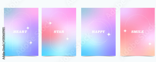 Rainbow pastel background with y2k style
