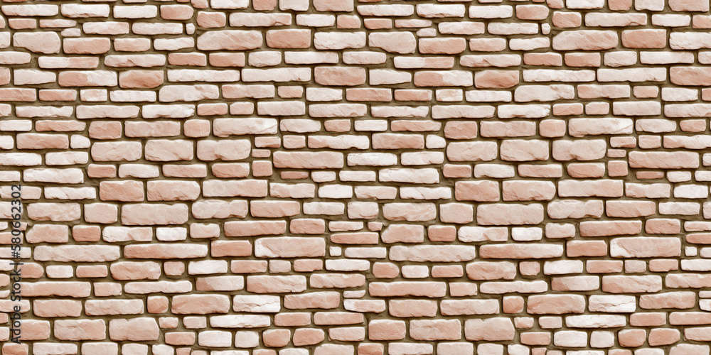 Obraz premium Wallpaper with seamless texture brick - Generative ai