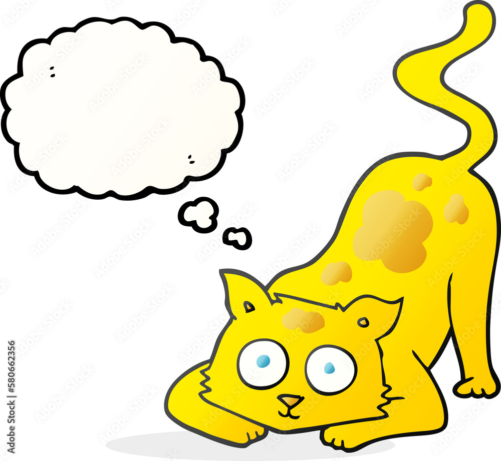thought bubble cartoon cat thought bubble cartoon cat