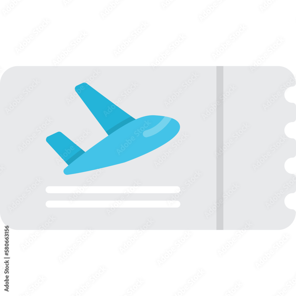 Airplane Ticket Pixel Perfect Detail Icon