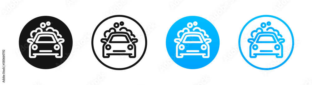 Car wash vector icons. Car wash vector icons set. Car cleaning service. Car wash. EPS 10
