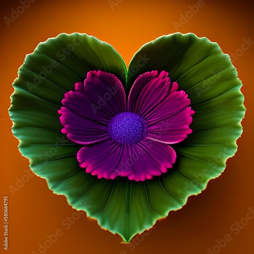 Flower heart, generative ai