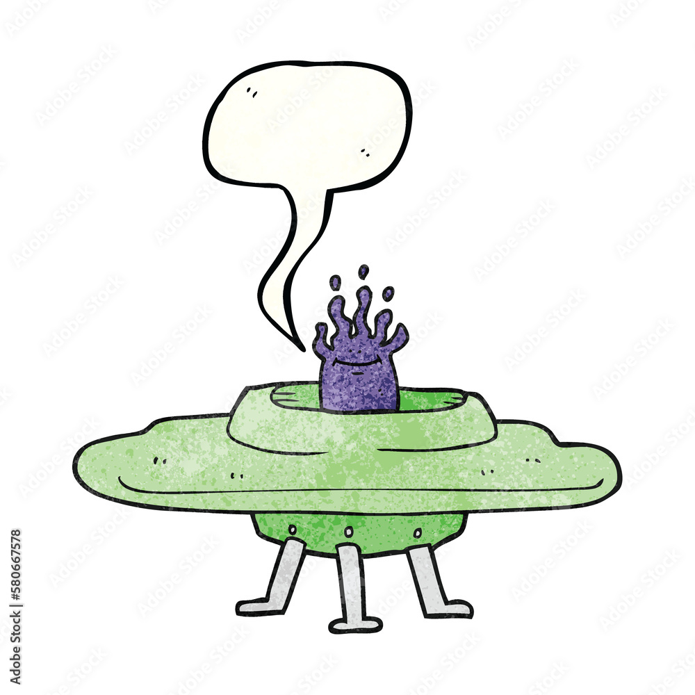 speech bubble textured cartoon flying saucer speech bubble textured cartoon flying saucer