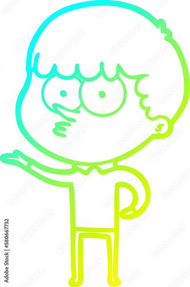 cold gradient line drawing cartoon curious boy cold gradient line drawing cartoon curious boy