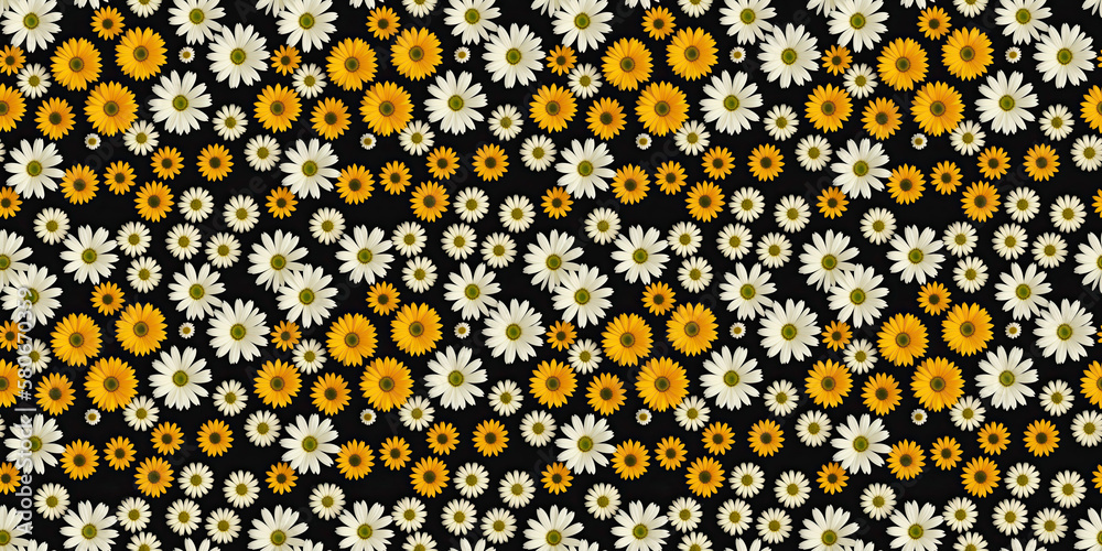 Wallpaper with seamless texture flowers daisy Wallpaper with seamless texture flowers daisy