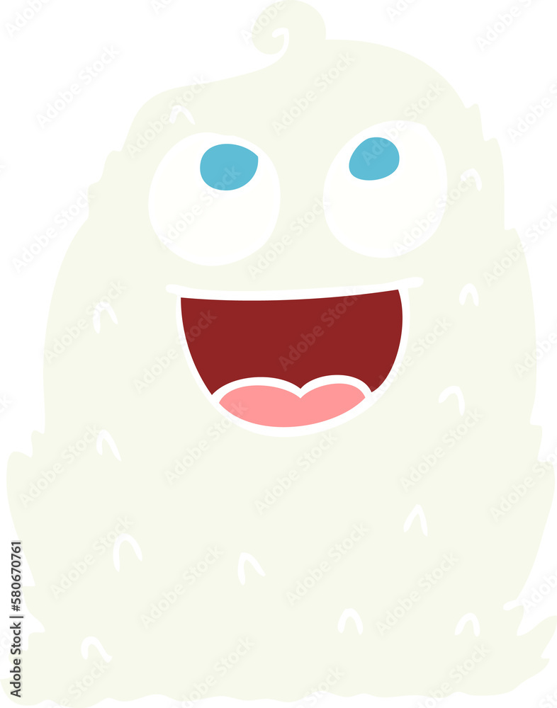 flat color illustration cartoon lumpy ghost flat color illustration cartoon lumpy ghost