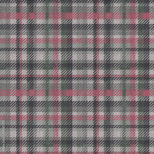Tartan plaid pattern colorful in navy blue, orange, yellow. Multicolored dark bright seamless herringbone check texture for skirt or other spring summer autumn winter everyday fashion textile print.