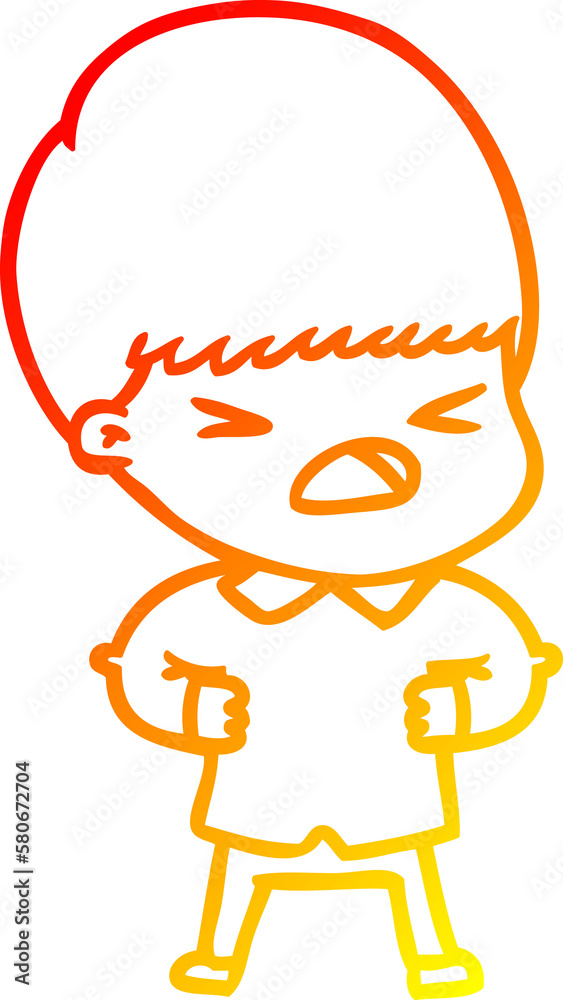 warm gradient line drawing cartoon stressed man warm gradient line drawing cartoon stressed man
