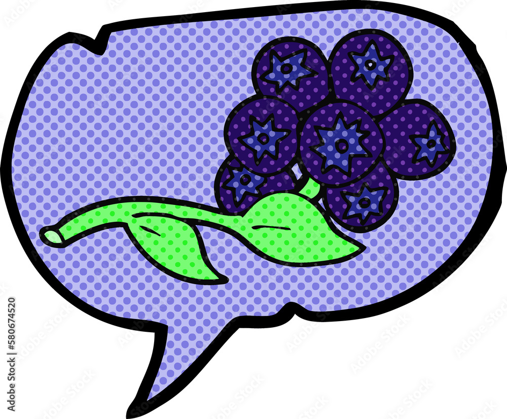 comic book speech bubble cartoon blueberries comic book speech bubble cartoon blueberries