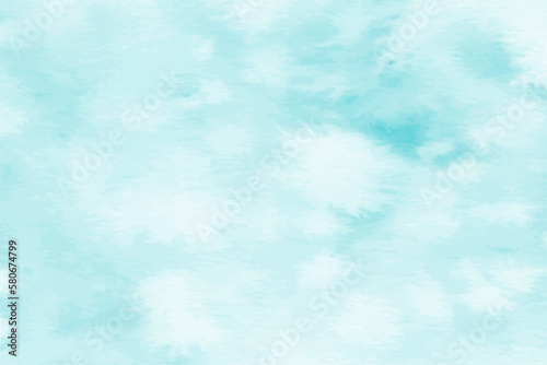 Mint abstract watercolor texture background. Green watercolour brush splash pattern. Pastel color background in paper art style. Vector turquoise illustration design