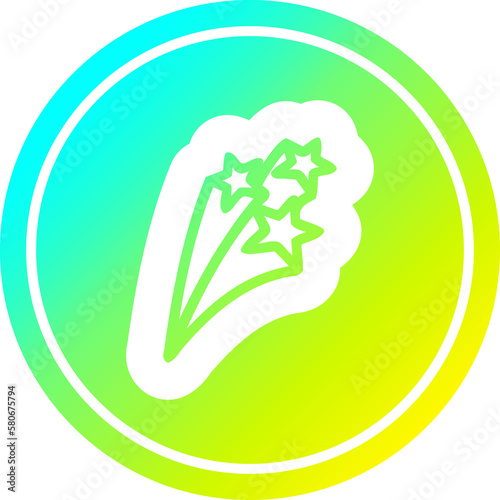 Free Download shooting stars circular in cold gradient spectrum - GFXLoad