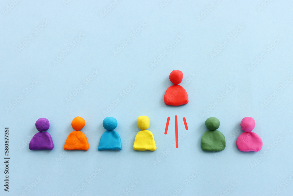 Obraz premium People figures. Leadership and growth concept