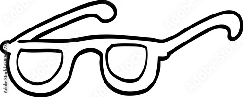 line drawing cartoon sunglasses