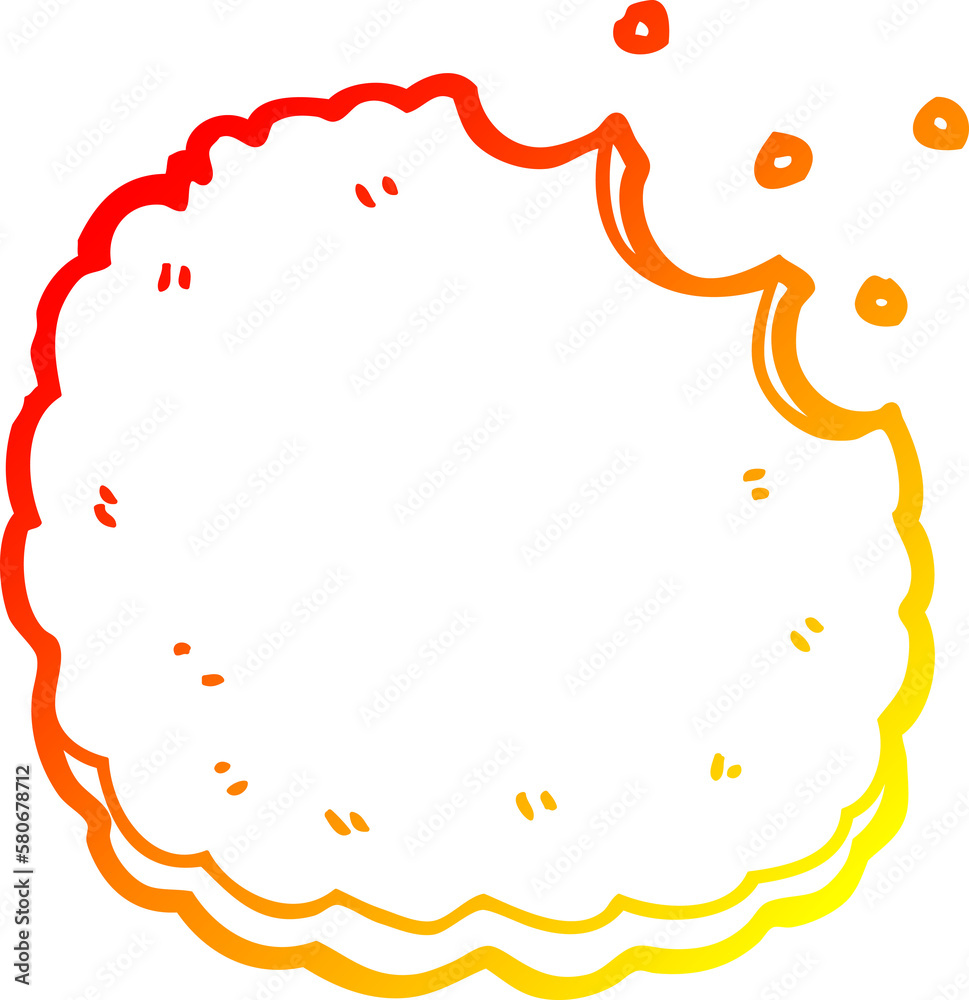warm gradient line drawing cartoon biscuit warm gradient line drawing cartoon biscuit