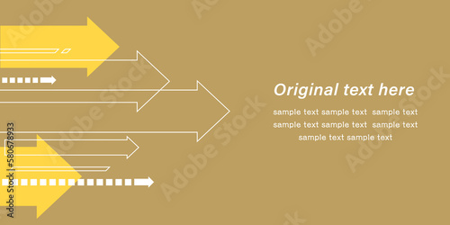 躍動的な矢印　キービジュアルや背景素材に photo