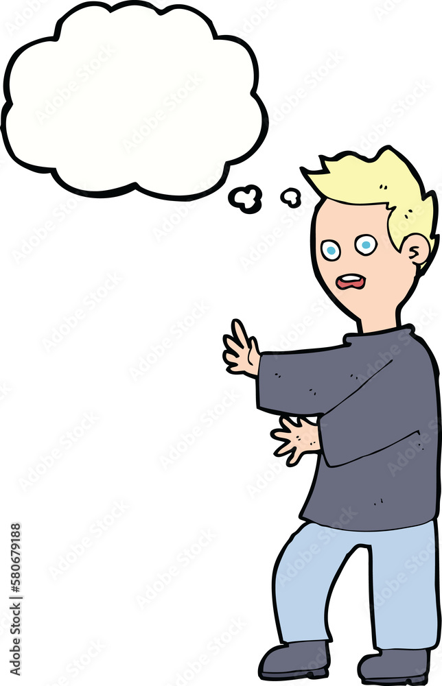 cartoon shocked man with thought bubble cartoon shocked man with thought bubble