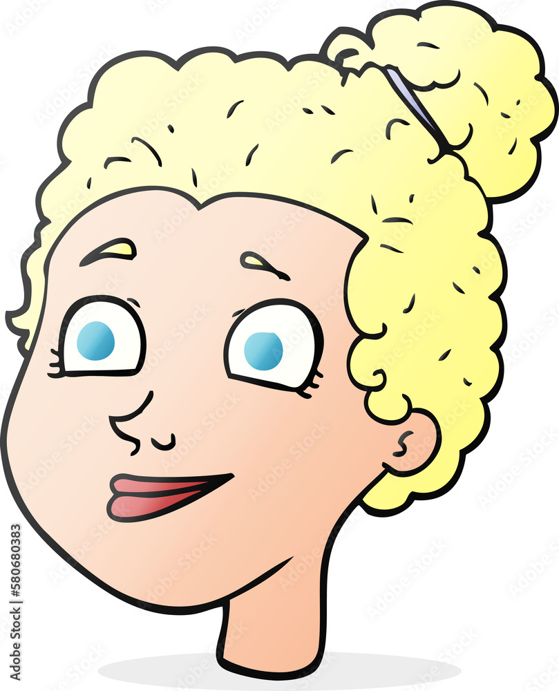 cartoon female face cartoon female face